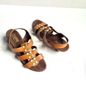 MUNRO brown maggie slingback sandals